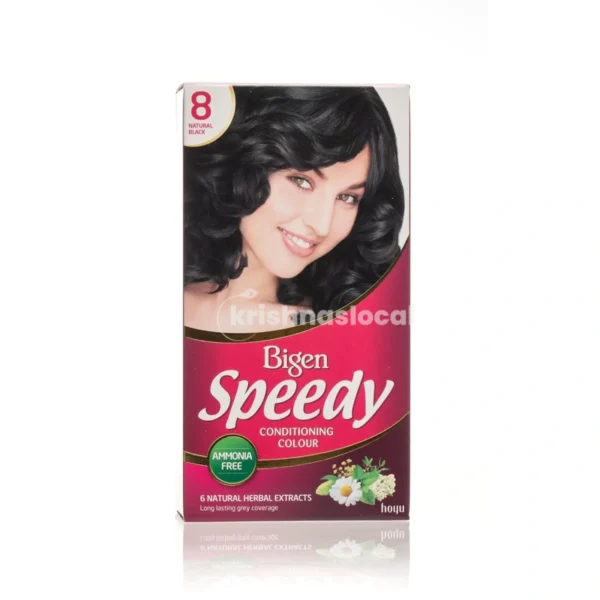 Bigen Women Speedy Conditioning Colour 8 Natural Black 80g