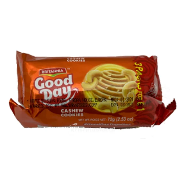 Britannia Good Day Cashew Cookies 72g^