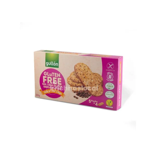 Gullon Sugar Free Oats & choco chip Biscuits 220g^