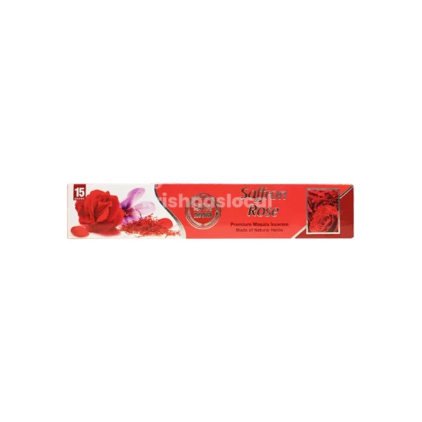 Heera Saffron Rose Incense Sticks 15g(12 sticks)^