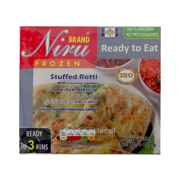 Niru Stuffed Rotti With Coconut Sambol 400g^