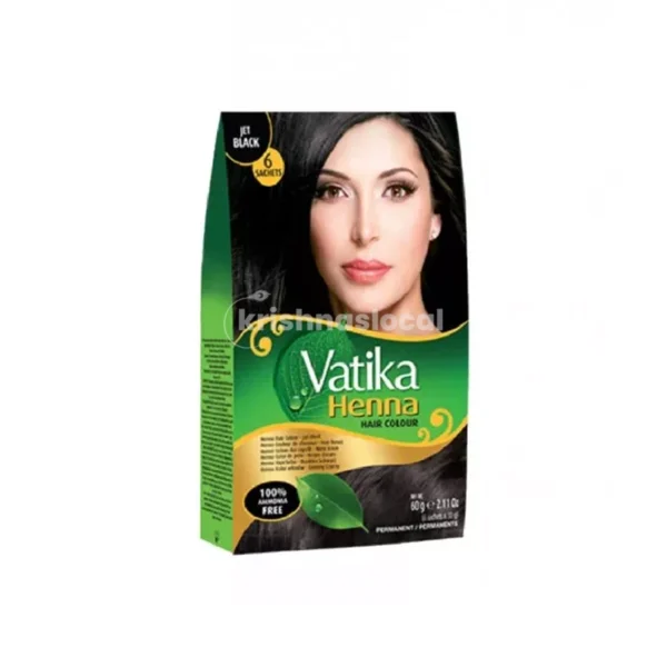 Vatika Henna Hair Colour - Jet Black 60g