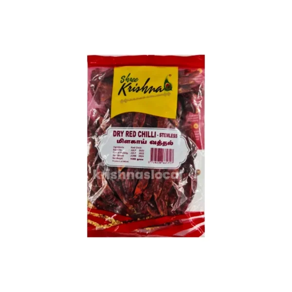 Shree Krishna Dry Red Chilli (Stemless) 100g^