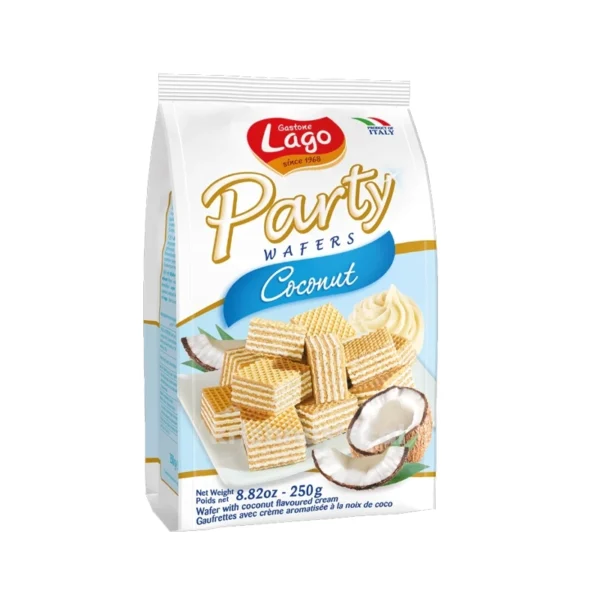 Lago Party Coconut Wafers 250g^