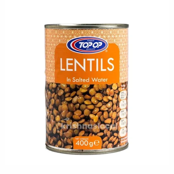 Top Op Lentils in Salted Water 400g^