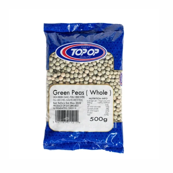 Top Op Whole Green Peas 500g
