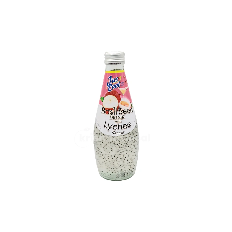 Jus cool Basil Seed Drink Lychee 290ml Asian Groceries Store