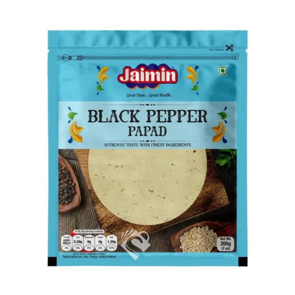 Jaimin Black Pepper Papad 200g